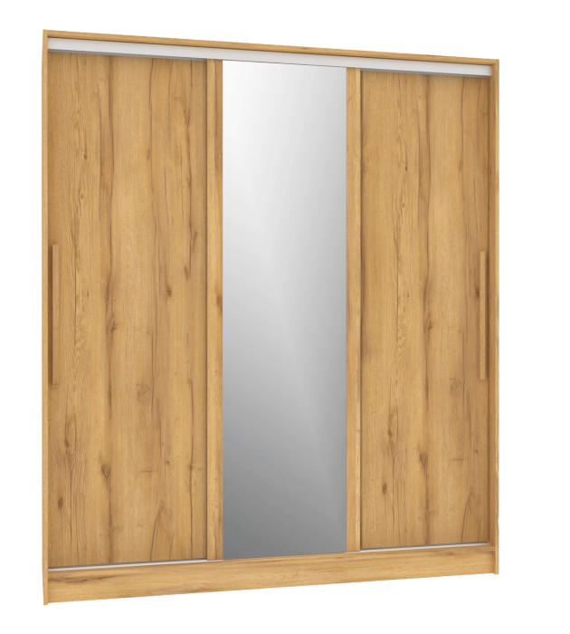 Шкафы-купе 3-х дверные, Шкаф-купе 3-дв  Strike 1800 зеркало/лдсп  (в2105*ш1800*г595)