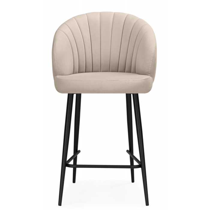 Барные стулья, Стул полубарный на металлокаркасе Бэнбу некрутящийся marseille (чёрный)