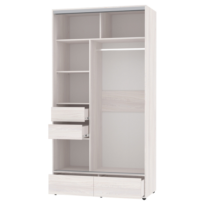 Шкафы-купе 2-х дверные, Шкаф-купе 2-дв  MOD 1200 лдсп/лдсп  (в2390*ш1232*г620)