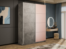 Шкафы-купе 2-х дверные, Шкаф-купе Прайм 2-х дверный ДСП/Стекло пудра/Доводчики 160х57х230