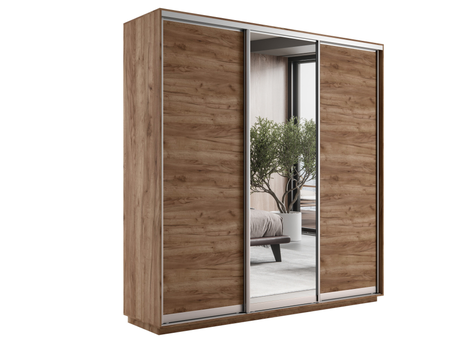 Шкафы-купе, Шкаф-купе Экспресс Медиум (1 зеркало) трио 2400 x 2100 x 600