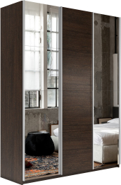 Шкаф Прайм трио 1ДСП+2 зеркало 2300х1800х570