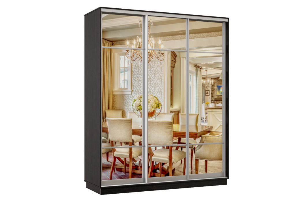 Шкафы-купе 3-х дверные, Шкаф-купе Премьер Лайт 41 (11;11;11) трехдверный