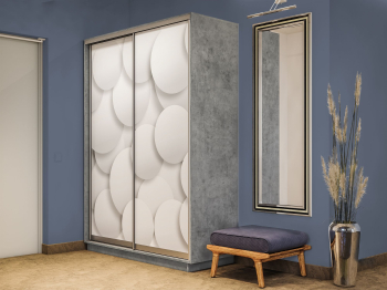 Шкаф-купе Экспресс 2-х дверный Фотопечать Шары Стекла 120х45х240