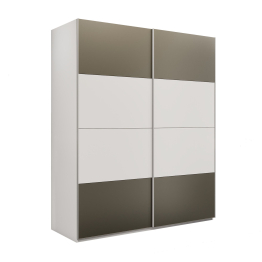 Шкаф-купе Эста 2-х дверный ДСП/Стекла хаки/Доводчик 160х66х240