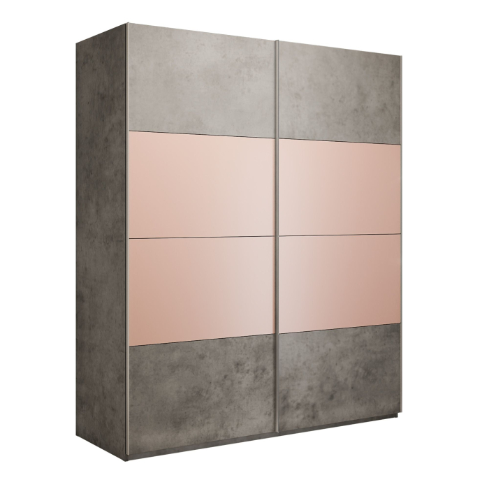 Шкафы-купе 2-х дверные, Шкаф-купе Эста 2-х дверный ДСП/Стекла пудра/Доводчик 180х66х240