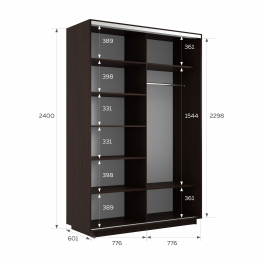 Шкаф-купе Экспресс 2-х дверный Фотопечать Калейдоскоп Стекла 160х60х240