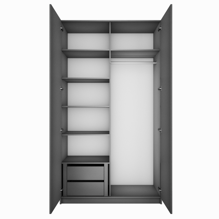 Шкафы двухстворчатые, Шкаф Локер Распашной с модулем LCK_M1_1200