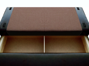 Диван-кровать еврокнижка, Амстердам мини 150, рогожка/экокожа