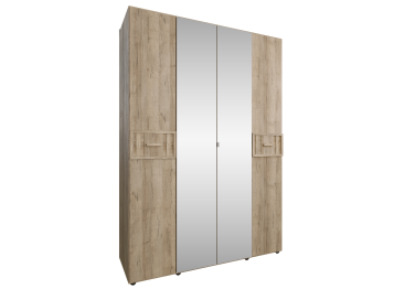 Спальня Scandica Oslo (модуль 555) Шкаф для одежды и белья 4-дв Зеркало