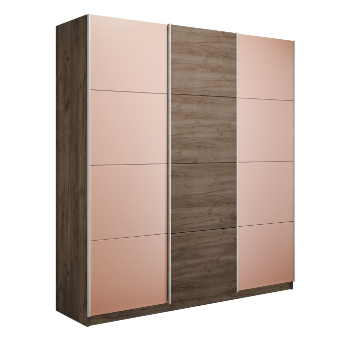 Шкафы-купе 3-х дверные, Шкаф-купе Эста 3-х дверный ДСП/Стекла пудра/Доводчик 300х66х240