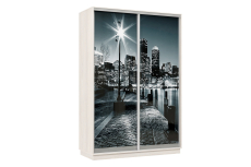 Шкафы-купе 2-х дверные, Шкаф-купе Премьер Лайт 03 Ф-1356 двухдверный