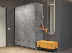 Шкафы распашные, Распашной шкаф Локер 800+800 (Гармошка с системой Push to Move/Правый) с полками