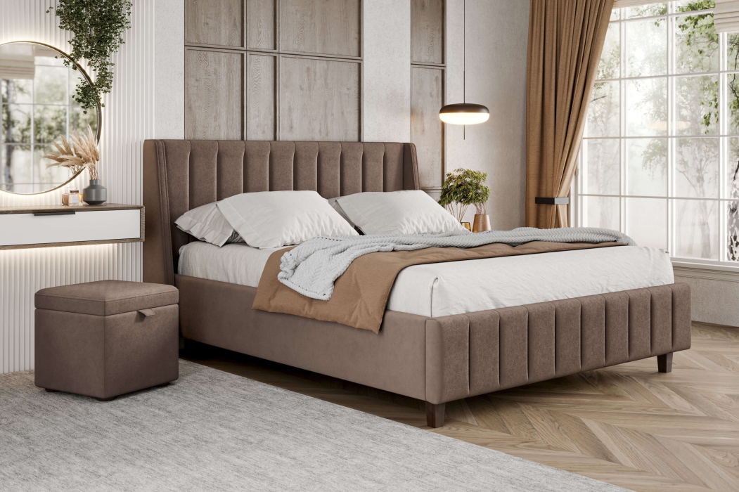 Мягкая кровать, Кровать Милана 1400 с подъёмным механизмом