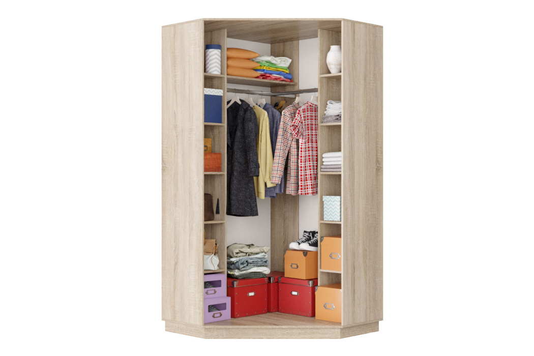 Угловые шкафы, Шкаф-купе Премьер Лайт 71 угловой (08;11) двухдверный