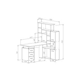 Стол компьютерный КС-15 левый