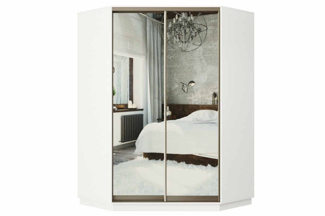 Шкафы-купе, Угловой шкаф-купе Премьер 71 Белый