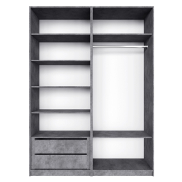 Распашной шкаф Локер 800+800 с ящиками и полками слева