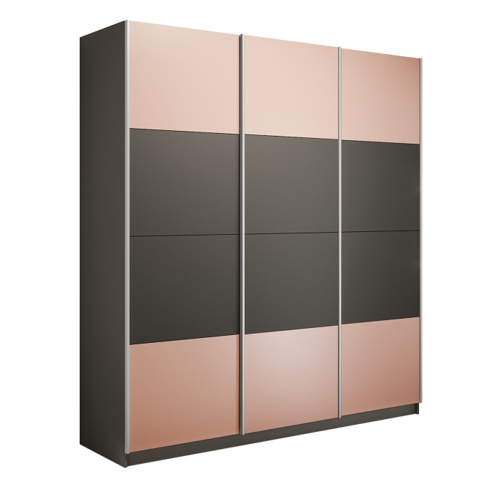 Шкафы-купе 3-х дверные, Шкаф-купе Эста 3-х дверный ДСП/Стекла пудра/Доводчик 270х66х240