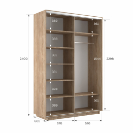 Шкаф-купе Экспресс 2-х дверный Фотопечать Калейдоскоп Стекла 140х60х240