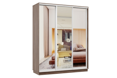 Шкаф-купе Премьер 44 ясень шимо темный