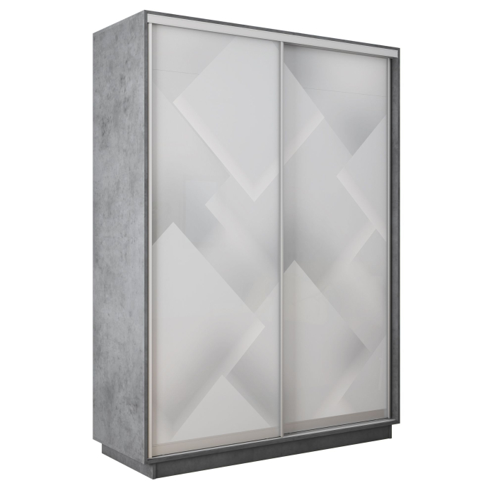 Шкафы-купе 2-х дверные, Шкаф-купе Экспресс 2-х дверный Фотопечать Квадрат Стекла 160х45х220