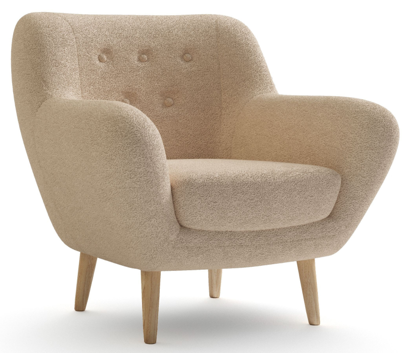 Кресло для отдыха, Кресло Элефант мягкое, Искусственный мех