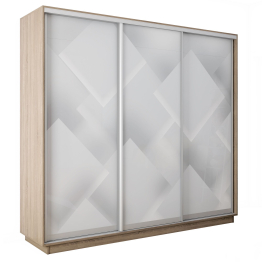Шкаф-купе Экспресс 3-х дверный Фотопечать Квадрат Стекла 240х45х220