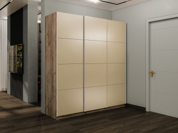 Шкаф-купе Прайм 3-х дверный Стекла фисташка/Доводчики 210х57х230