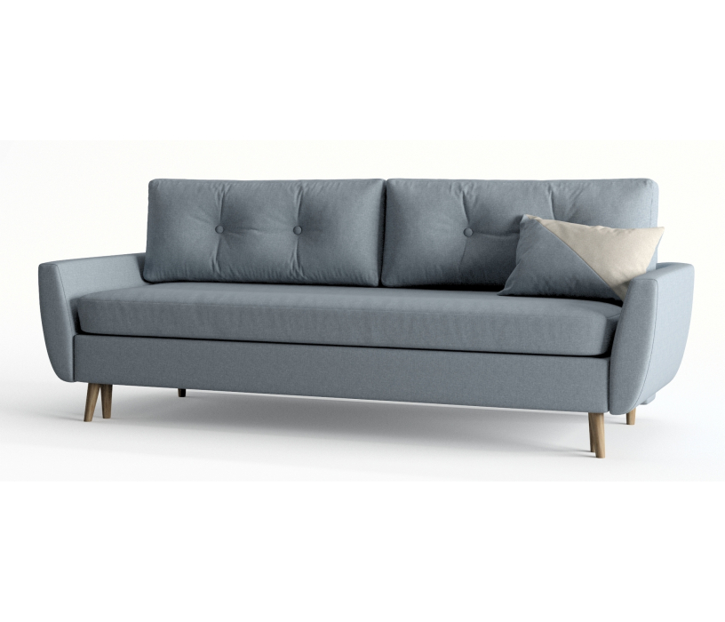 Диваны с ящиком для белья, Диван-кровать Норфолк, независимый пружинный блок, рогожка