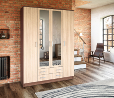 Шкафы распашные, Шкаф Квадро распашной 1,6 м ЛДСП