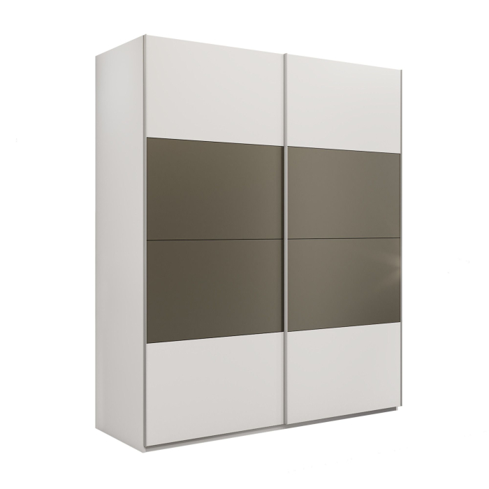 Шкафы-купе 2-х дверные, Шкаф-купе Эста 2-х дверный ДСП/Стекла хаки/Доводчик 200х66х240