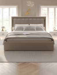 Кровать Валенсия с подъемным механизмом 180х200 см велюр, серебро