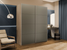 Шкафы-купе 2-х дверные, Шкаф-купе Эста 2-х дверный Стекла хаки/Доводчик 180х66х240