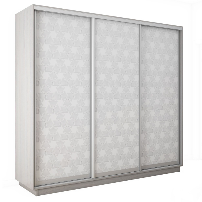 Шкафы-купе 3-х дверные, Шкаф-купе Экспресс 3-х дверный Фотопечать Калейдоскоп Стекла 210х60х220