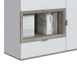 Комод NAGOS СБ-3033 Белый Бриллиант,Дуб Риббек/Белый Бриллиант