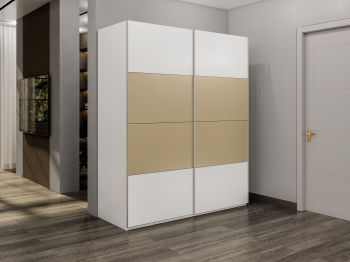 Шкаф-купе Эста 2-х дверный ДСП/Стекла фисташка/Доводчик 160х66х240