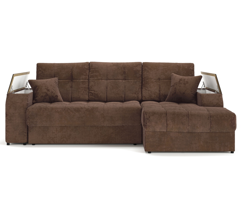 Диваны угловые в гостиную, Угловой диван-кровать Лас-Вегас правый, шенилл