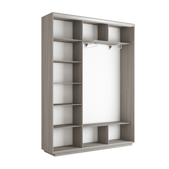 Шкафы-купе 3-х дверные, Шкаф-купе Экспресс 3-х дверный Фотопечать Шелк Стекла 180х45х240