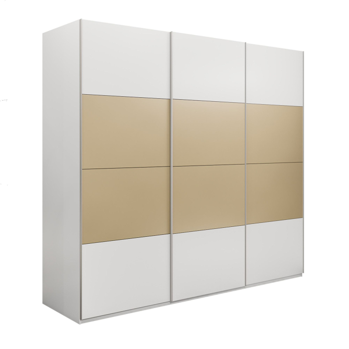 Шкафы-купе 3-х дверные, Шкаф-купе Эста 3-х дверный ДСП/Стекла фисташка/Доводчик 300х66х240