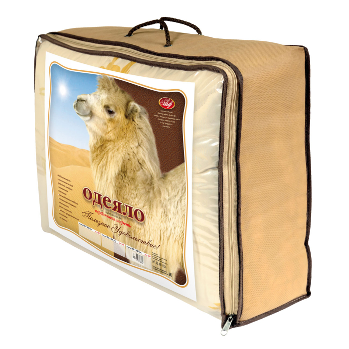 Одеяла, Одеяло из верблюжей шерсти в чехле из микрофибры, 200х220 см