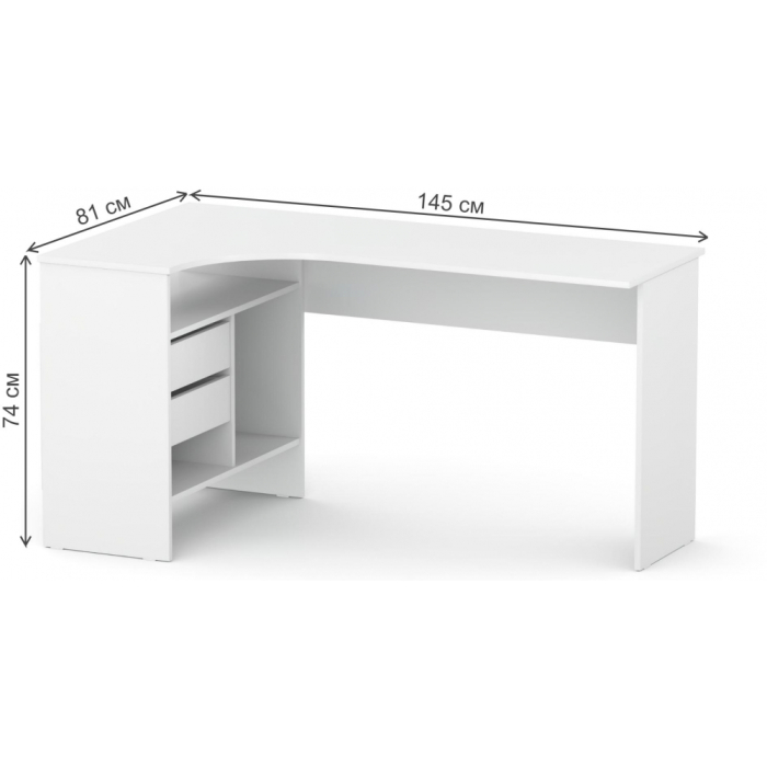 Угловые компьютерные столы, Письменный стол СПм-25 (левый)