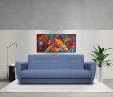 Диваны с ящиком для белья, Диван-кровать Лира, астра, 120