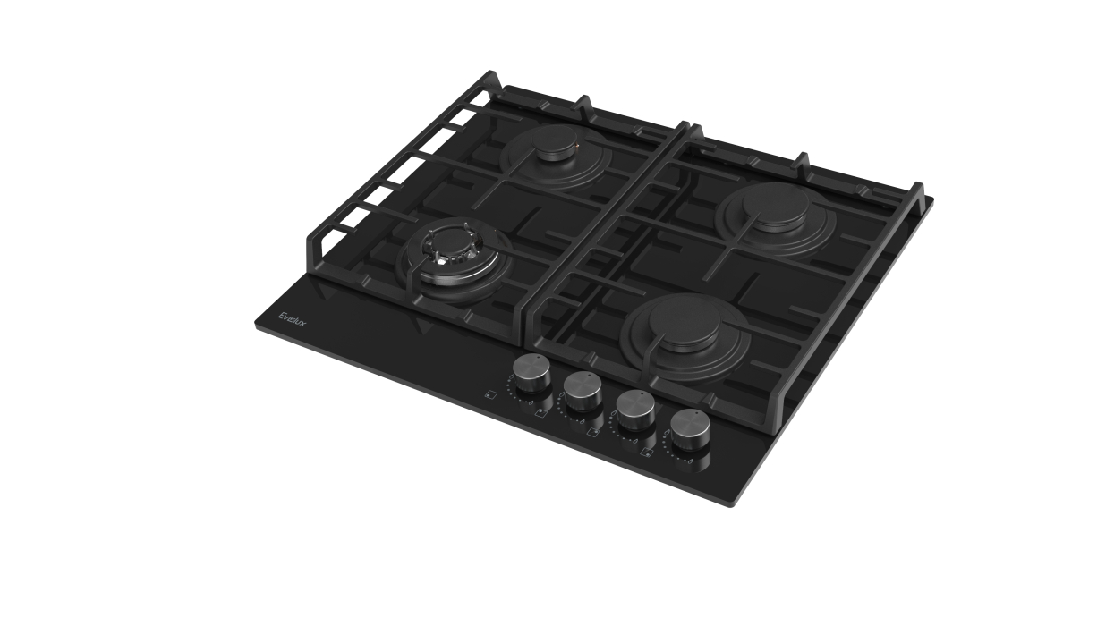 Встраиваемые варочные панели, Варочная панель газовая EVELUX HEG 650 BG