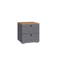 Прикроватные тумбы, Тумба прикроватная Остин 16.152, серый графит, дуб золотой крафт