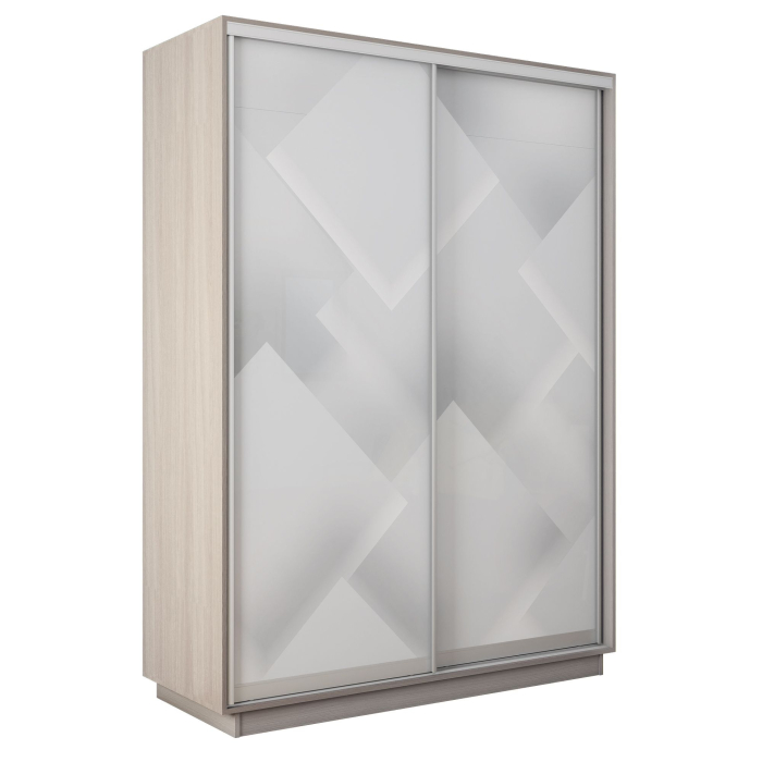 Шкафы-купе 2-х дверные, Шкаф-купе Экспресс 2-х дверный Фотопечать Квадрат Стекла 120х60х240