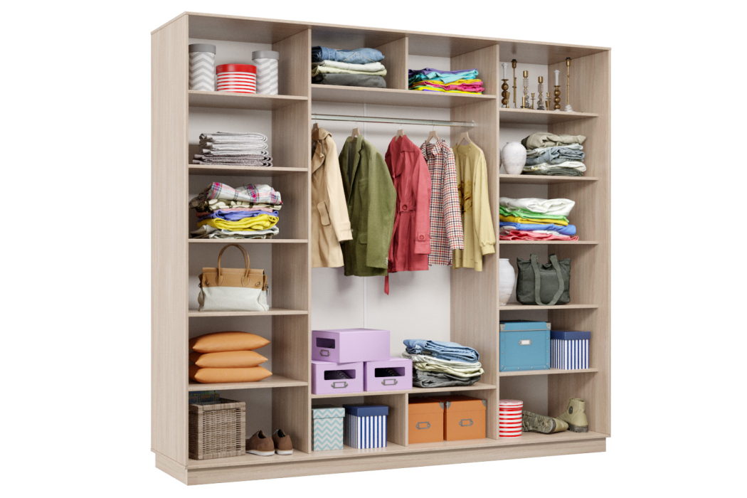 Шкафы-купе 3-х дверные, Шкаф-купе Премьер Лайт 62 (02;01;02) трехдверный