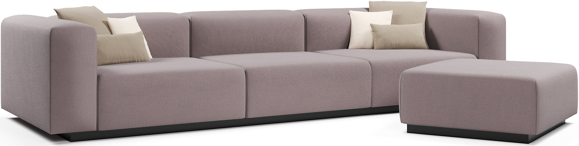 Диваны прямые, Диван прямой модульный нераскладной Наполи 2, велюр