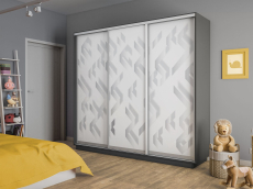 Шкафы-купе 3-х дверные, Шкаф-купе Экспресс 3-х дверный Фотопечать Ленты Стекла 180х45х240