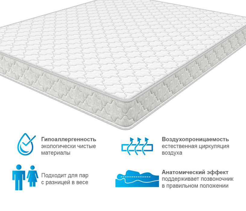 1400 x 2000, Матрас Соня Матрасова Schaum TFK (Jacgard) 140х200 см